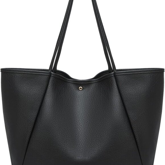 Handbags - Leather Tote Bag Women Large Spacious Minimalist Office Work Carryall
